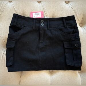 Edikted Black Mini Cargo Skirt